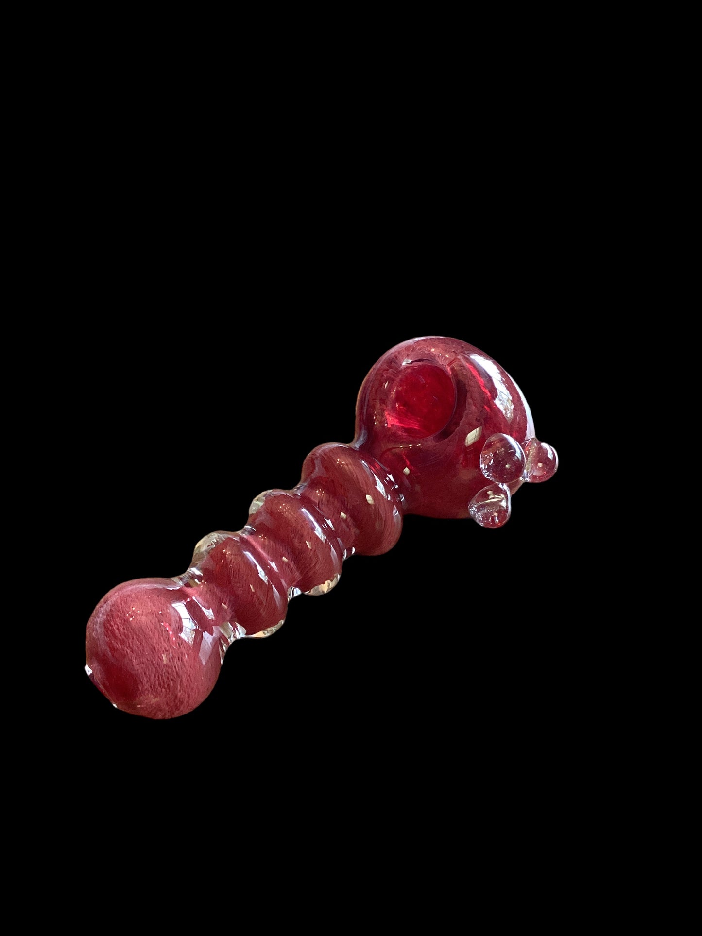 Red Ribbed Hand Pipe