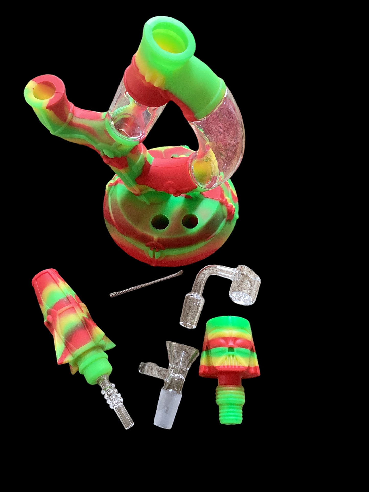 majelo D-style 4in1 Silicone Water Pipe