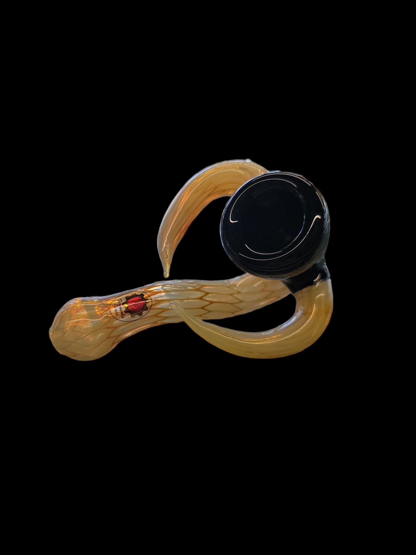 Fumed Spiked Sherlock Hand Pipe