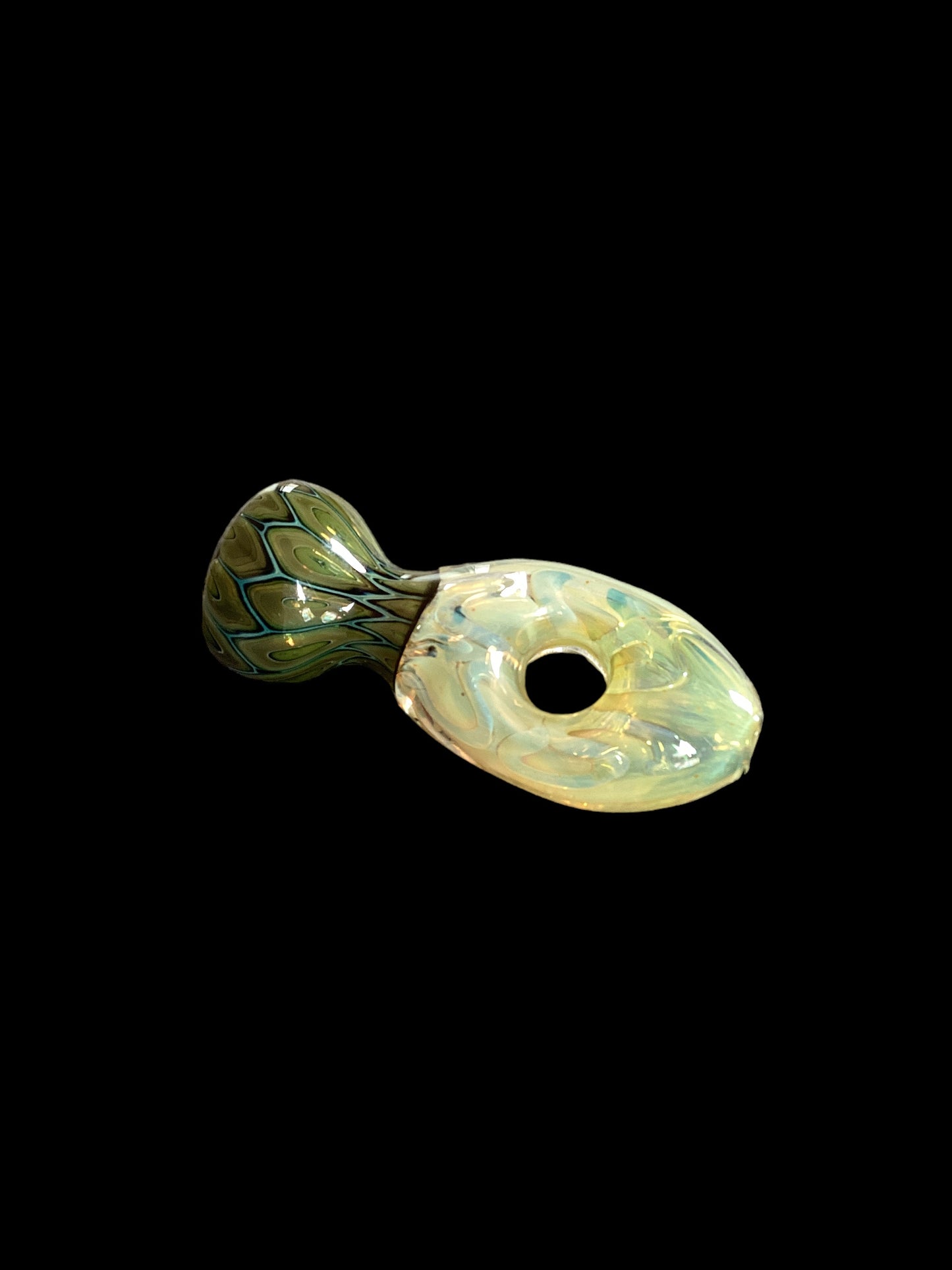 Fumed Donut Chillum Green Bowl