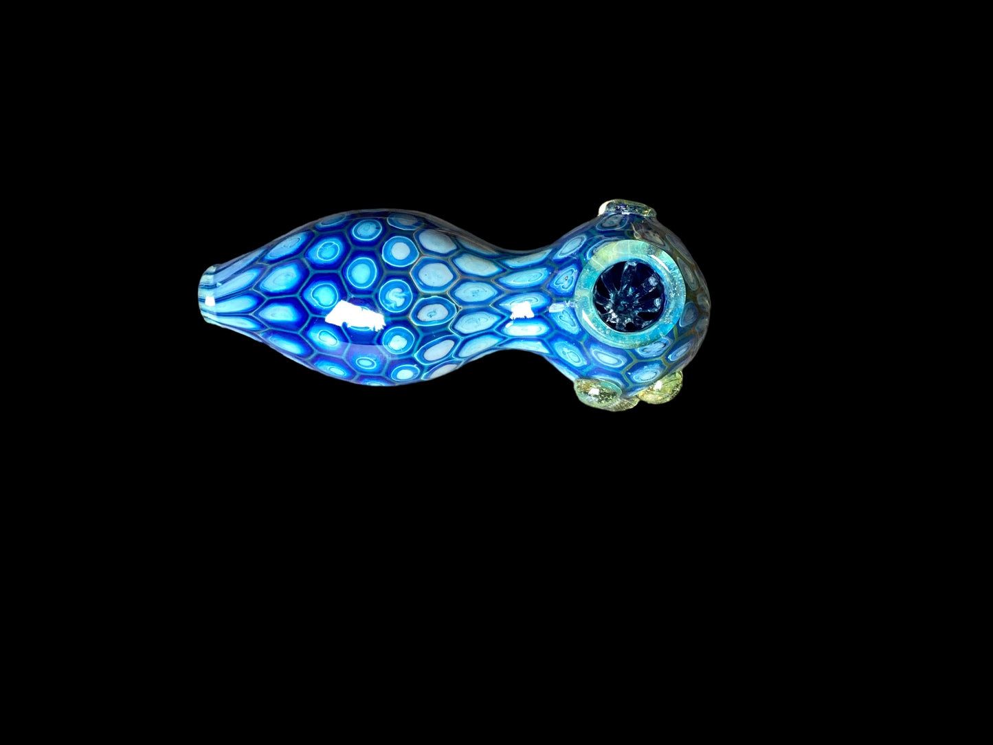 Fumed Blue Hand Pipe