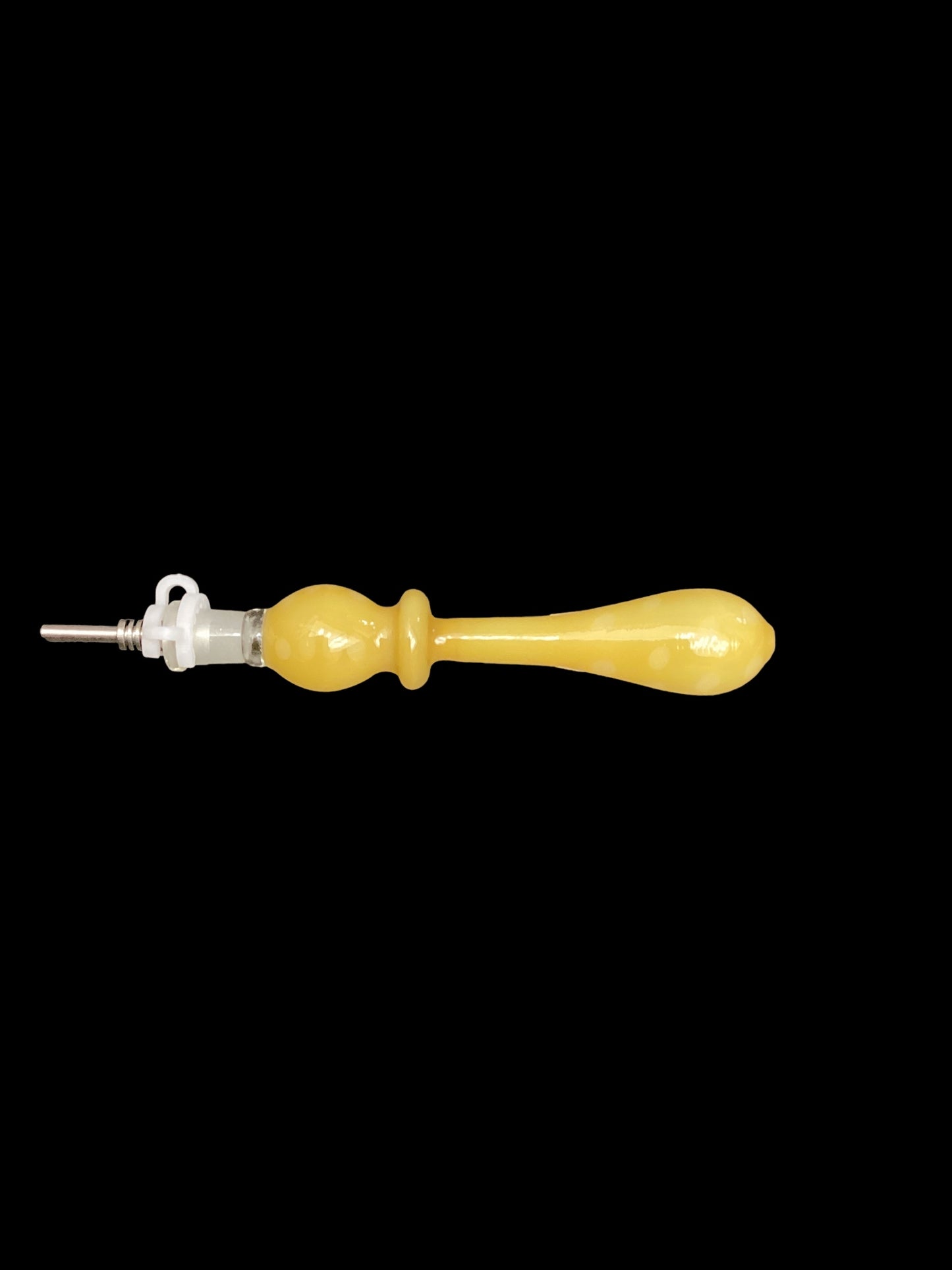 Yellow Glass Dab Straw - Titanium Tip