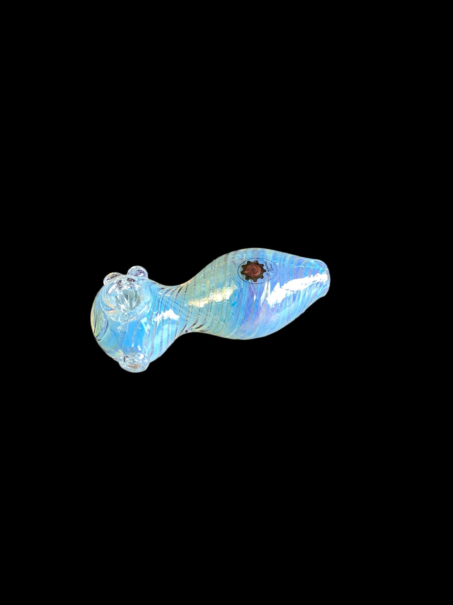 Fumed Clear Hand Pipe - Swirl