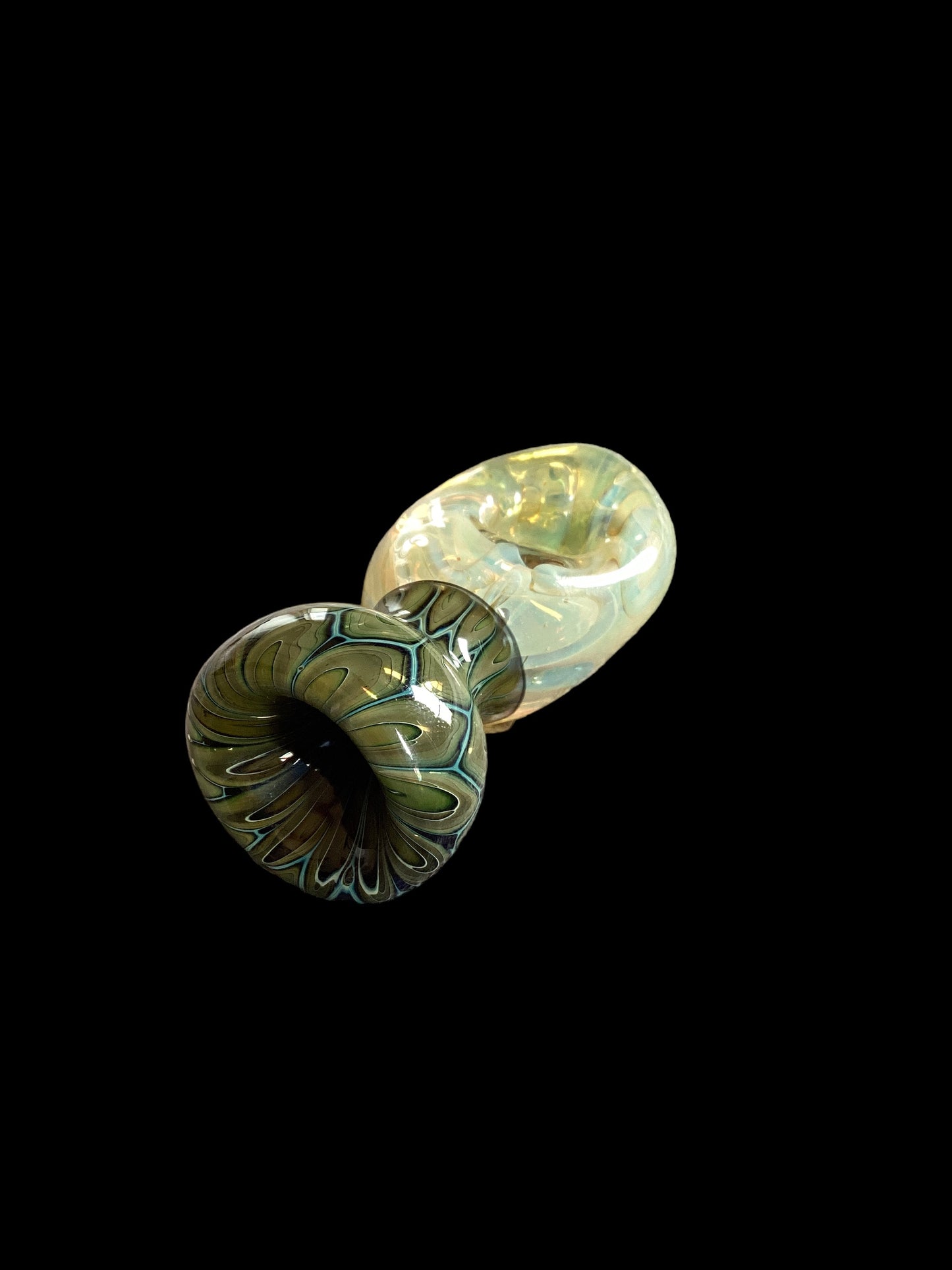 Fumed Donut Chillum Green Bowl