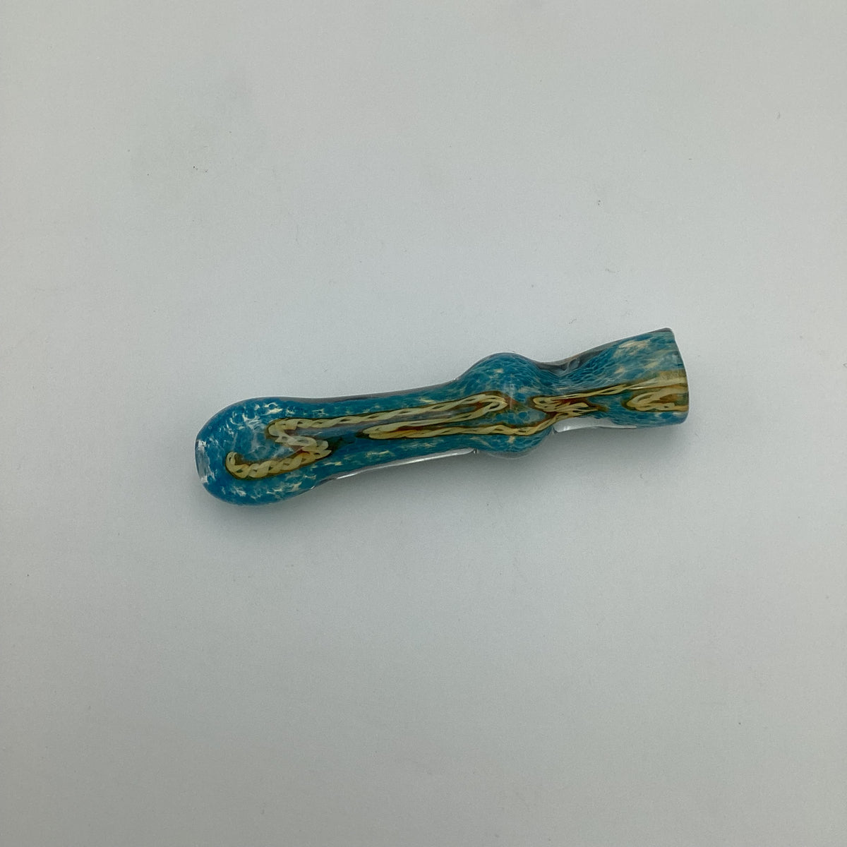 Blue Speckled Swirl Chillum