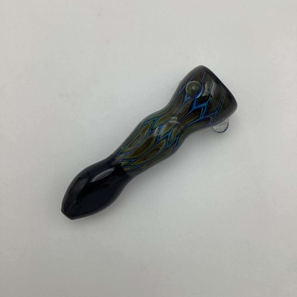 Green and Black Sandwich Wiggle Chillum
