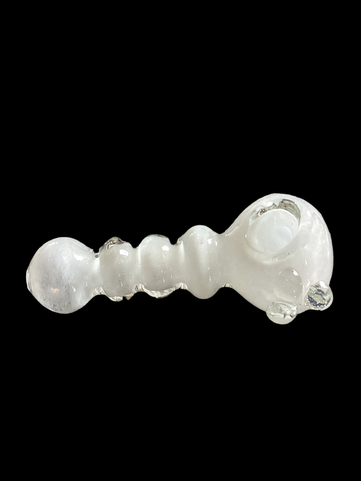 White Ribbed Hand Pipe