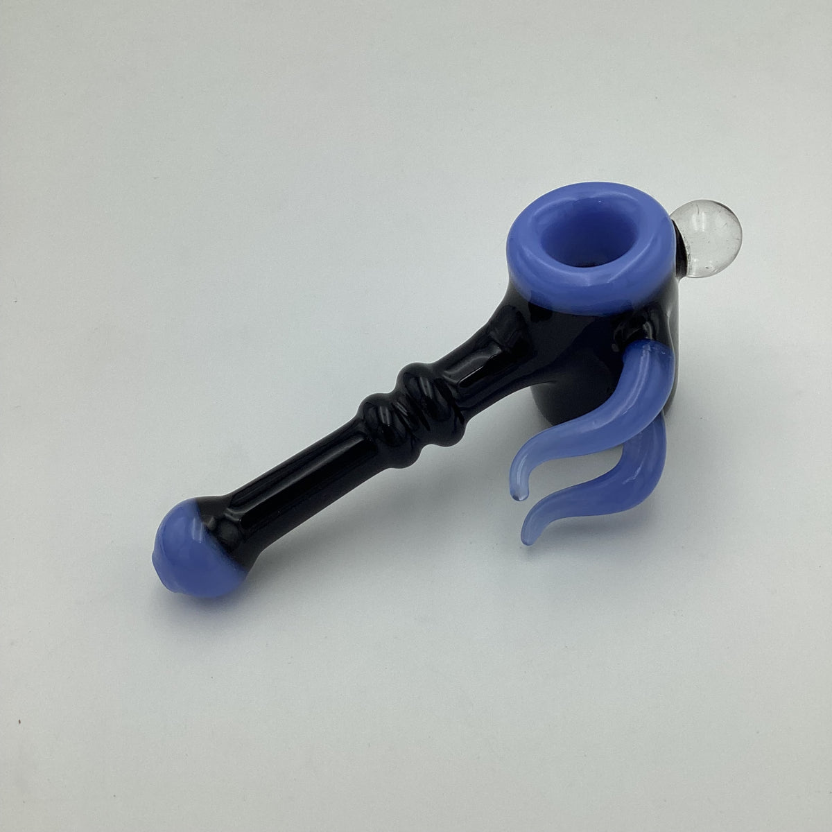 Spiked Sherlock Hand Pipe - Black