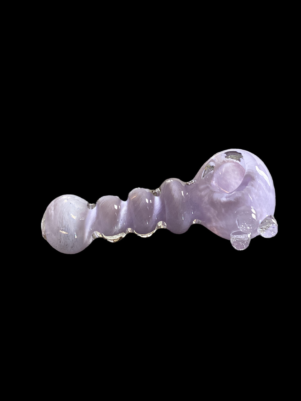 Light Purple Ribbed Hand Pipe