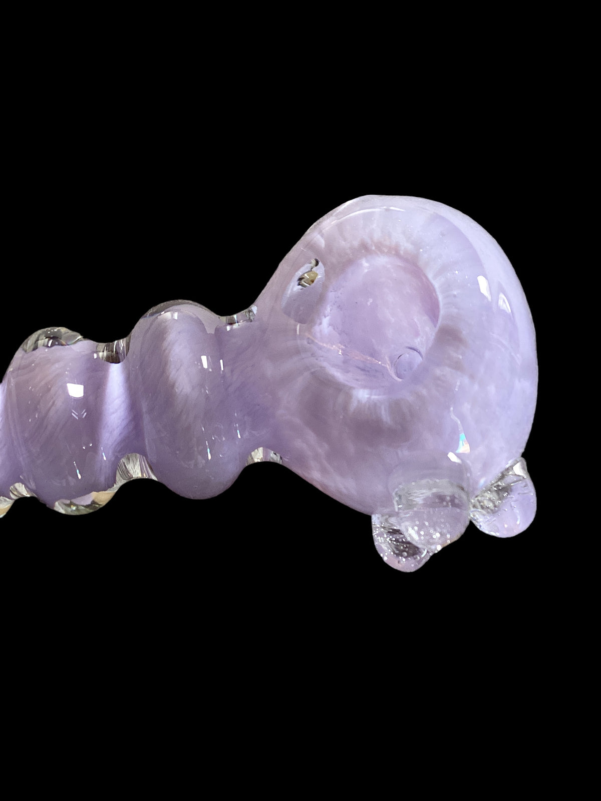 Light Purple Ribbed Hand Pipe