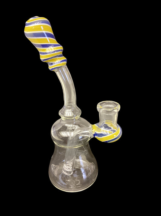 Small Swirl Dab Rig  and Yellow