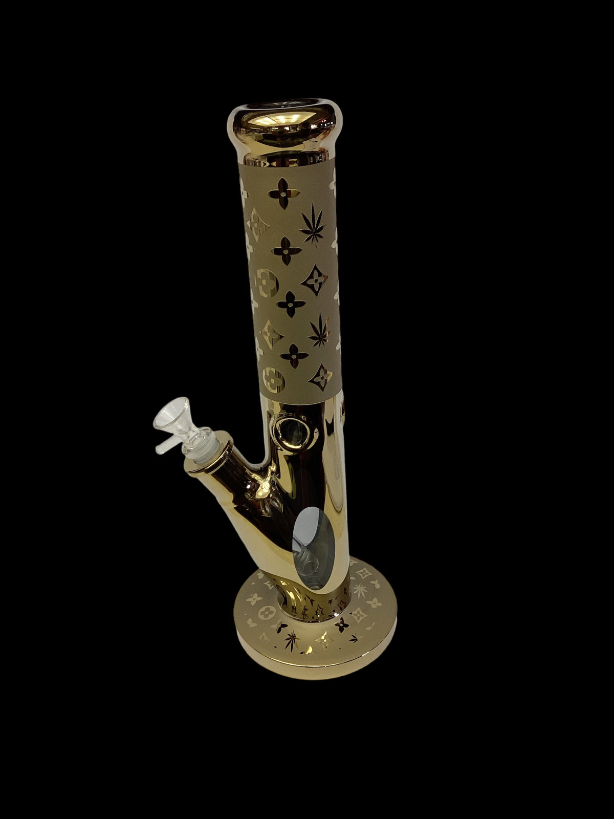 Gold Metallic Designer Bong 14mm