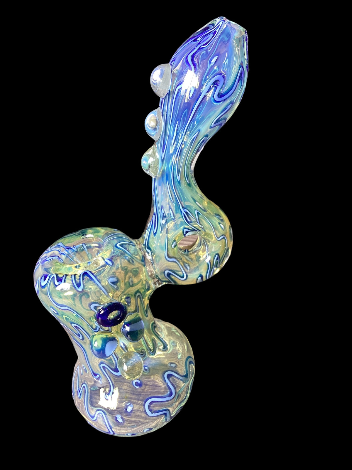 Blue Bubbler Hand Pipe