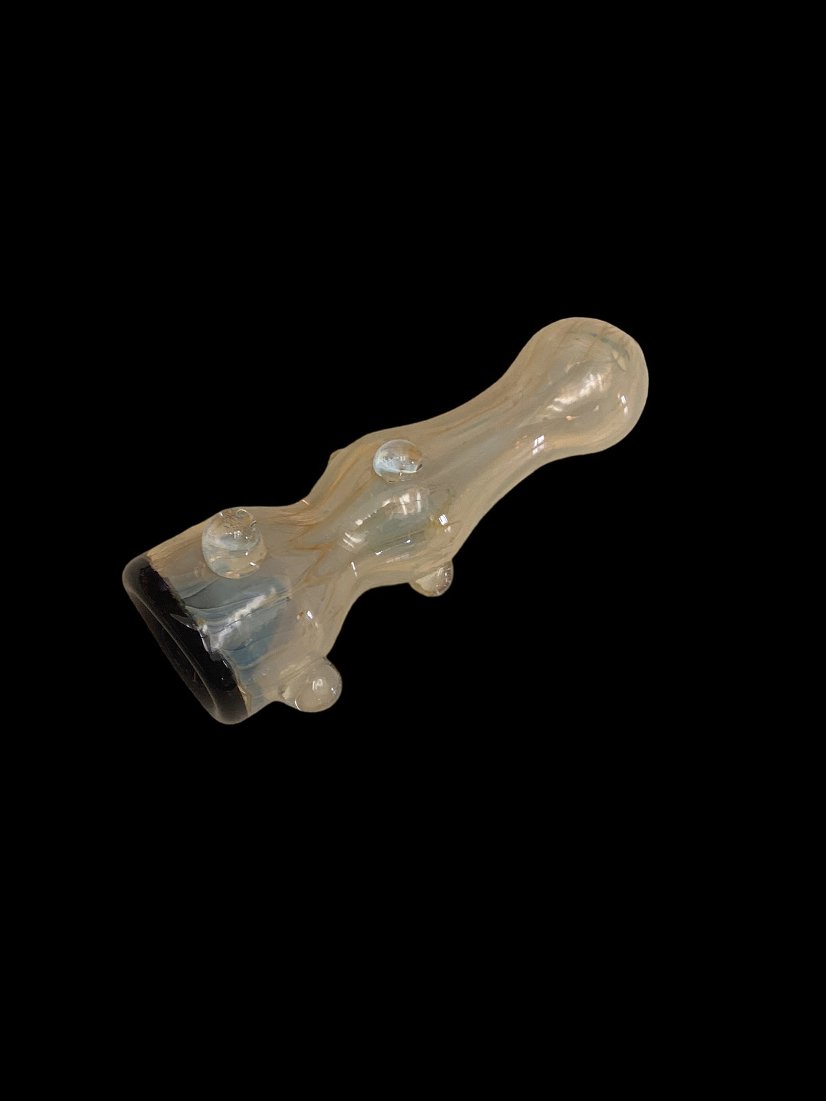 Fumed Yellow Chillum - Black Accents