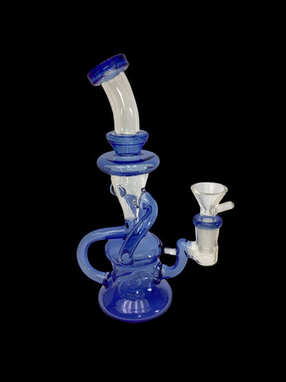 Small Blue Recycler 14mm