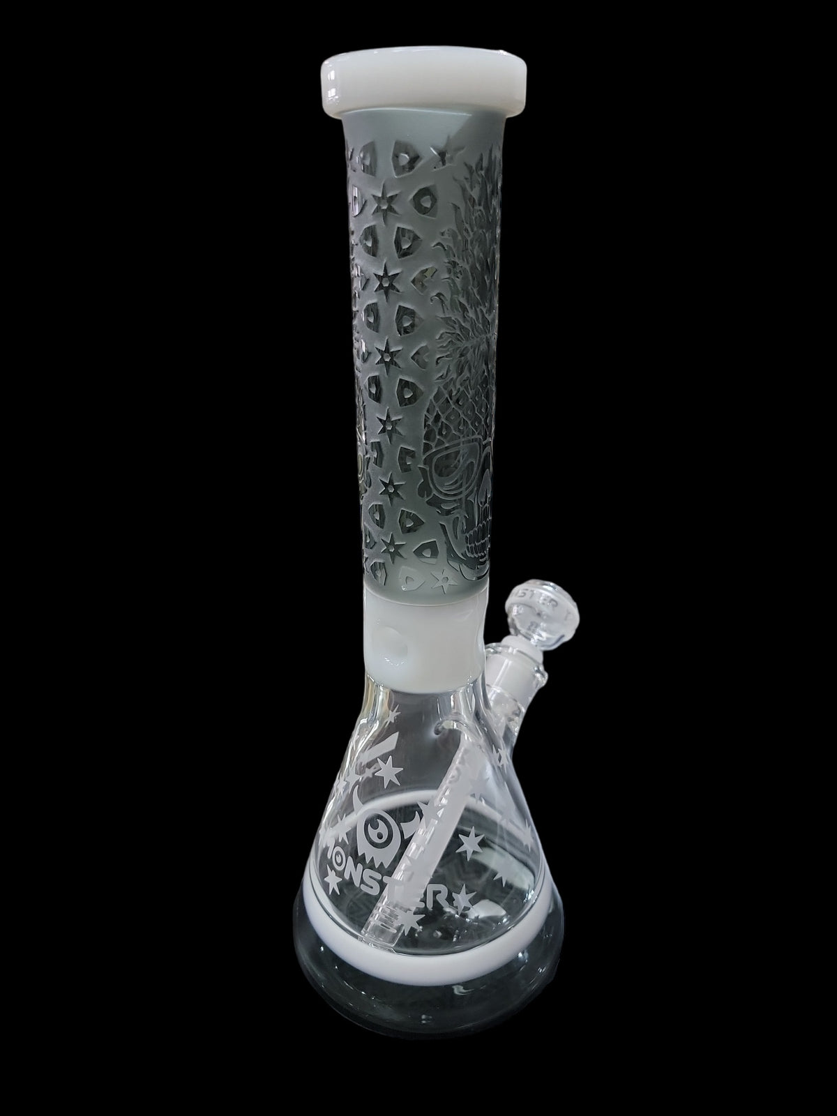 Monster Sand Blasted Beaker Bong - Pineapple