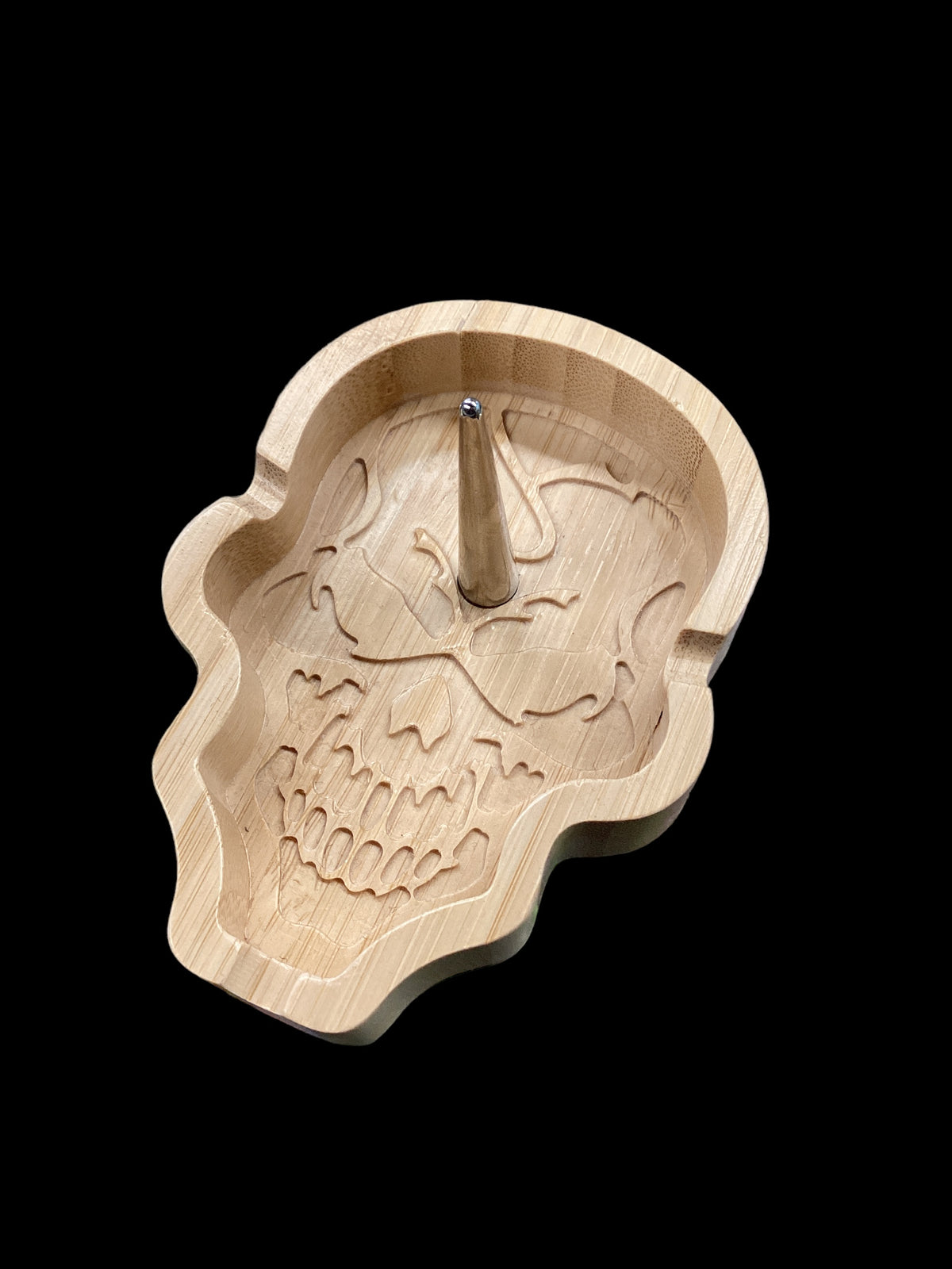 Wooden Skull Ashtray Debowler
