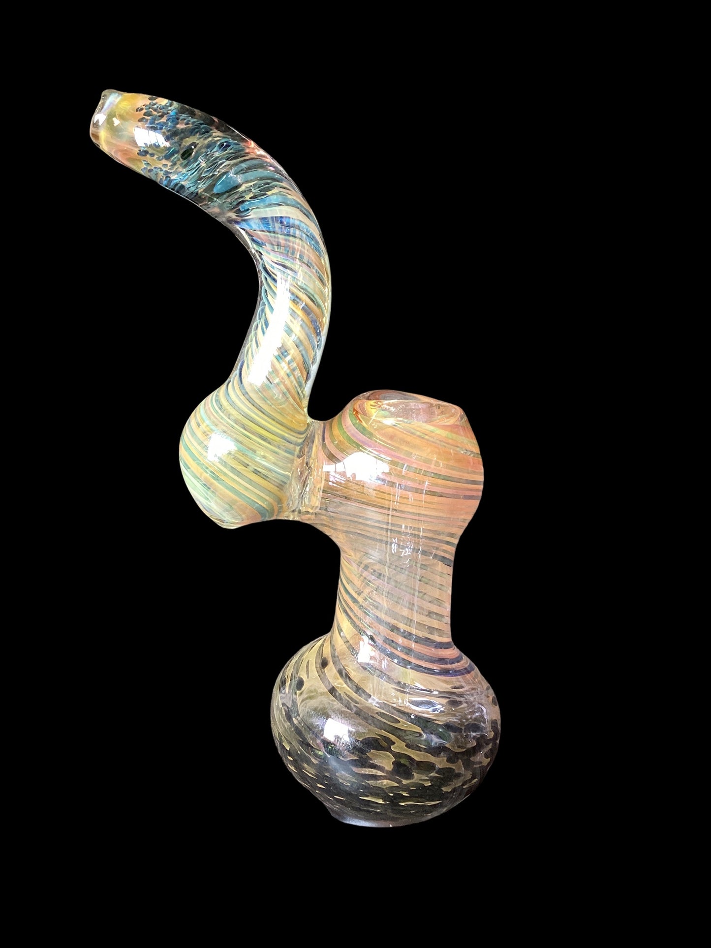Wigwam Fumed Glass Bubbler - Black and Pink
