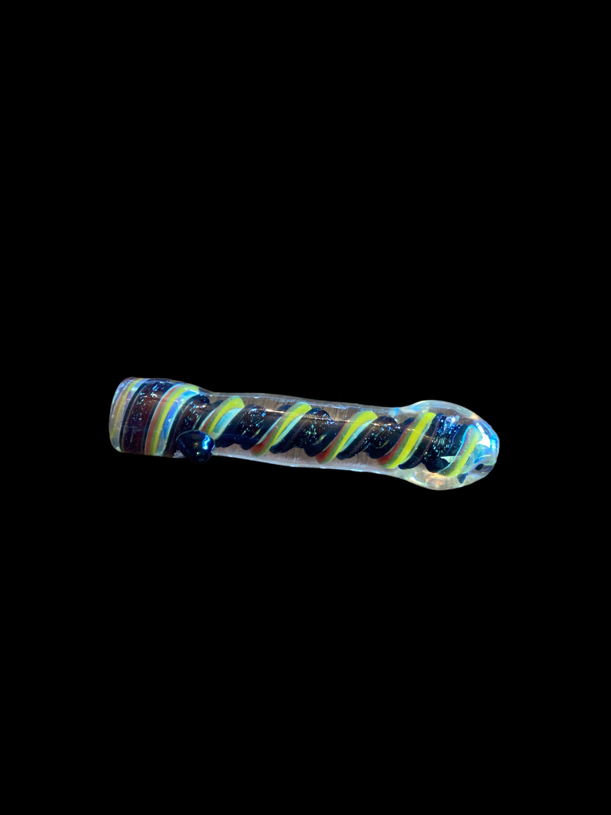 Black Rasta Swirl Chillum