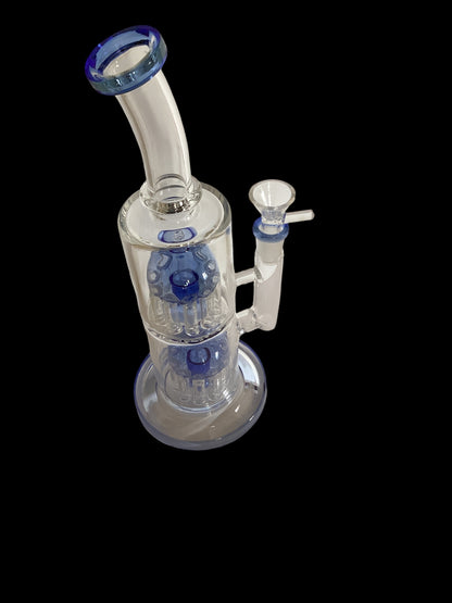 Bent Neck Two Chamber Tree Perk Bong 14mm