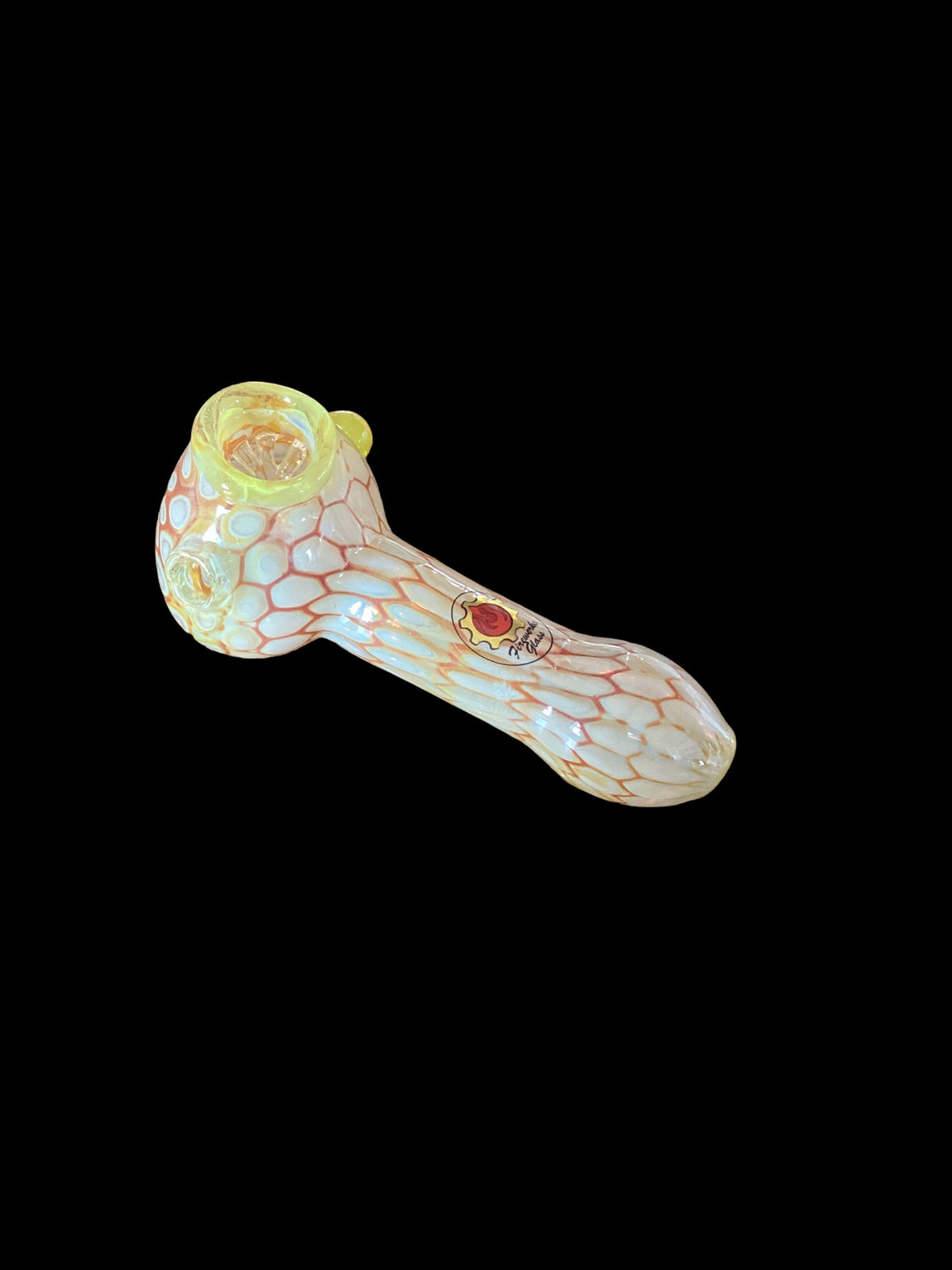 Fumed Yellow Spoon Hand Pipe
