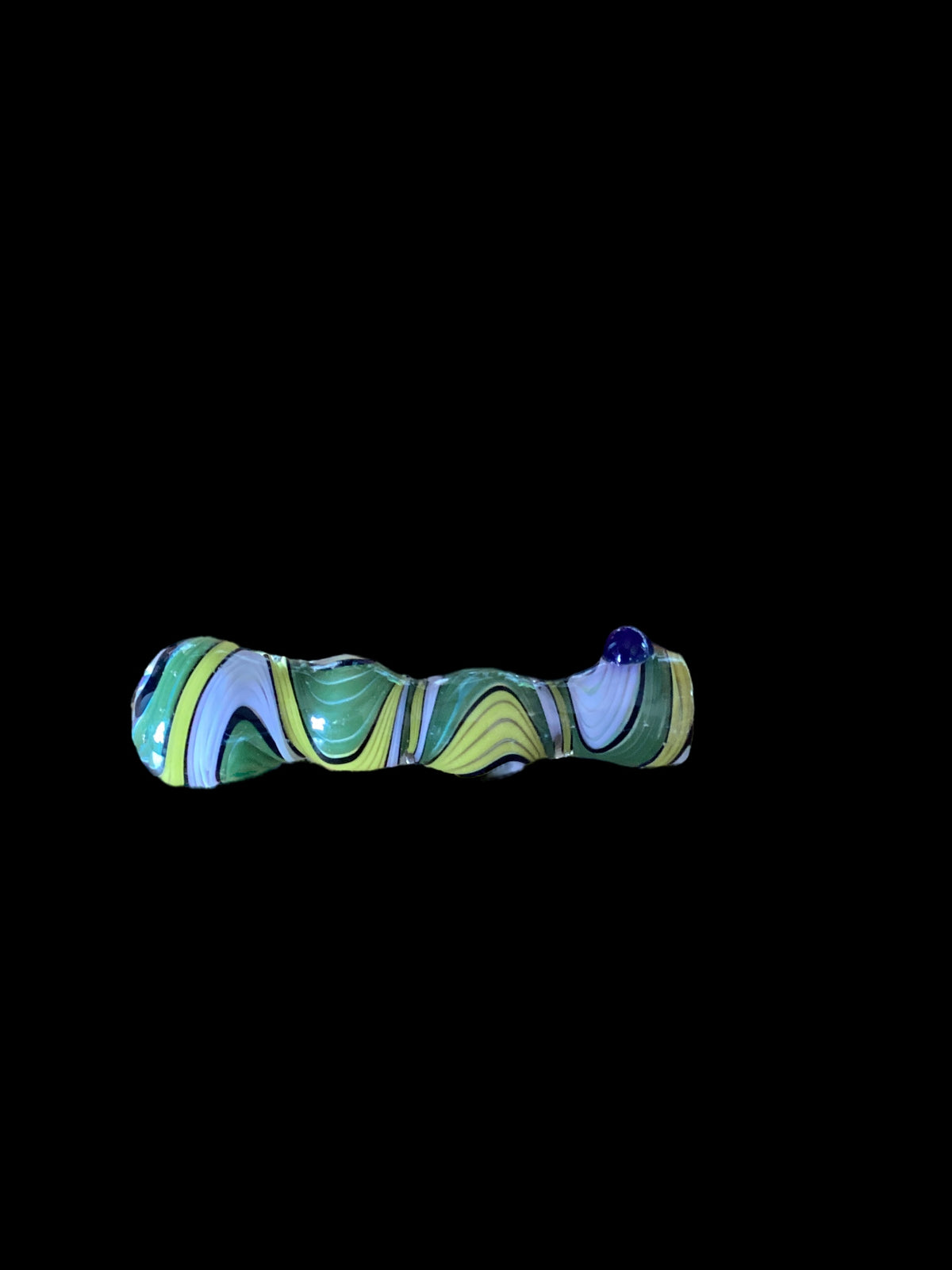 Purple Green Swirl Chillum