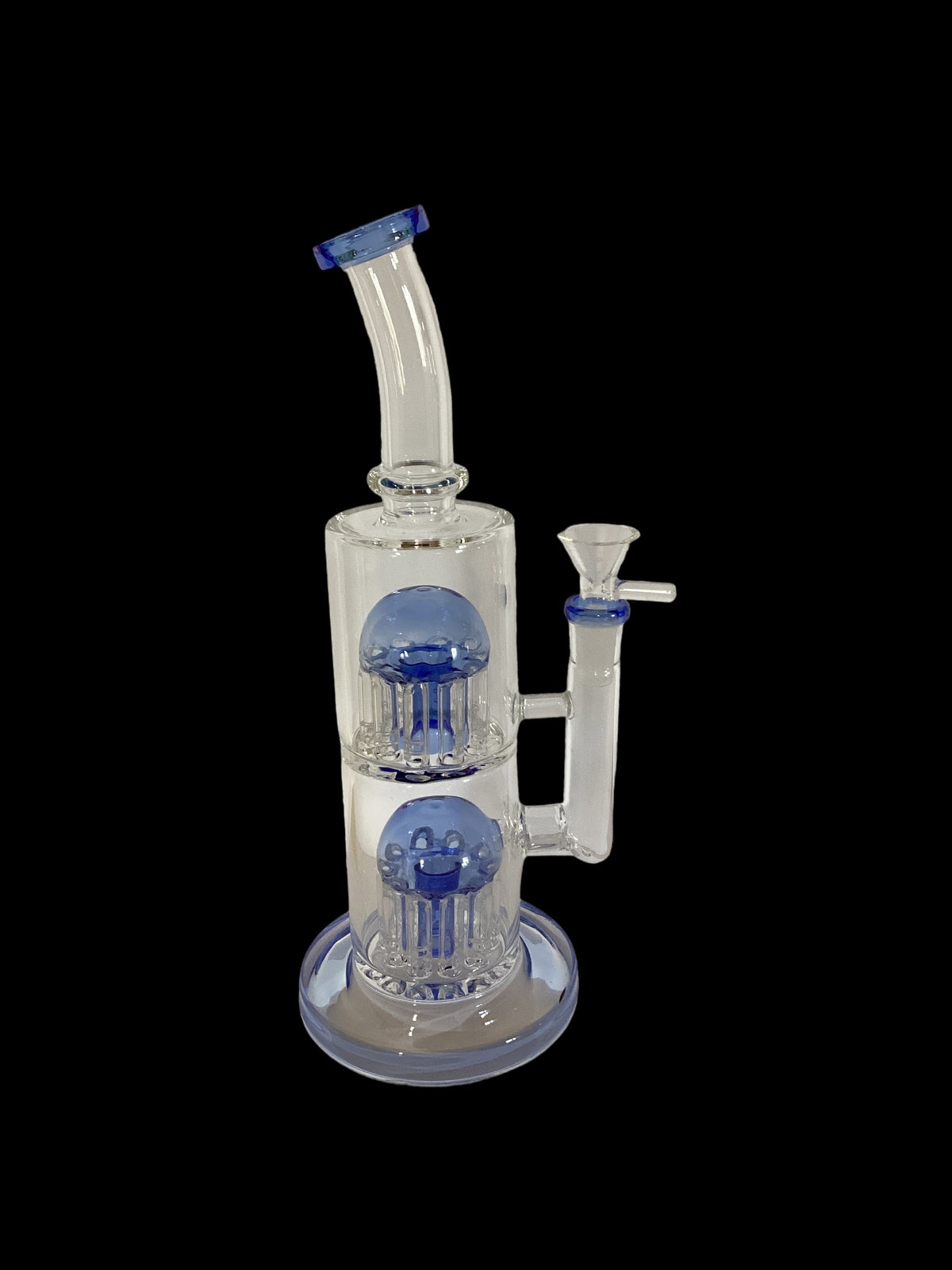 Bent Neck Two Chamber Tree Perk Bong 14mm