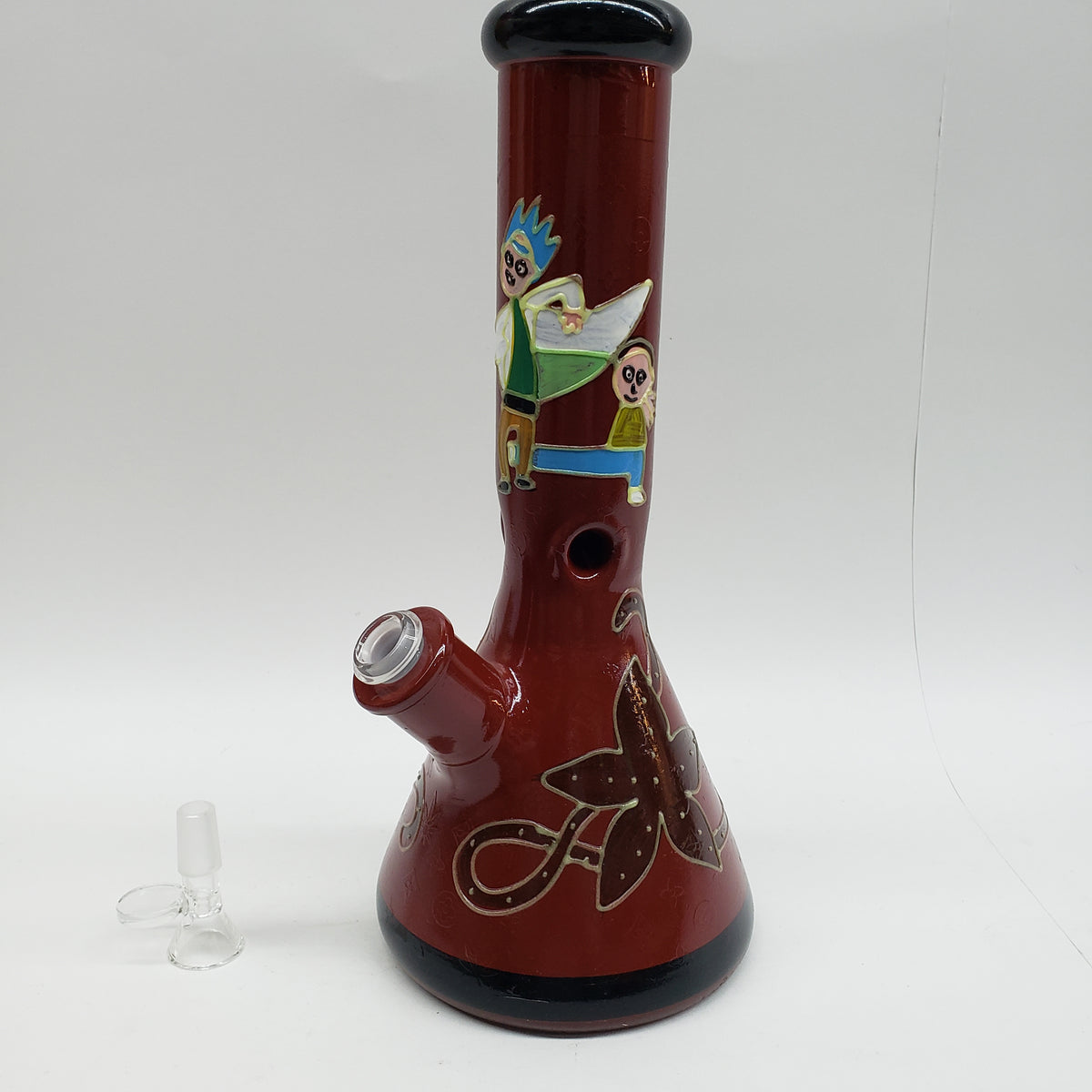 Hand Painted Rick &amp; Morty Bong