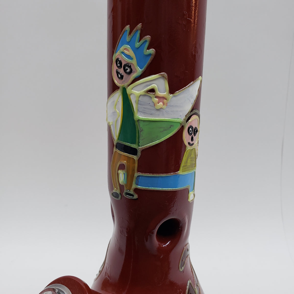 Hand Painted Rick &amp; Morty Bong