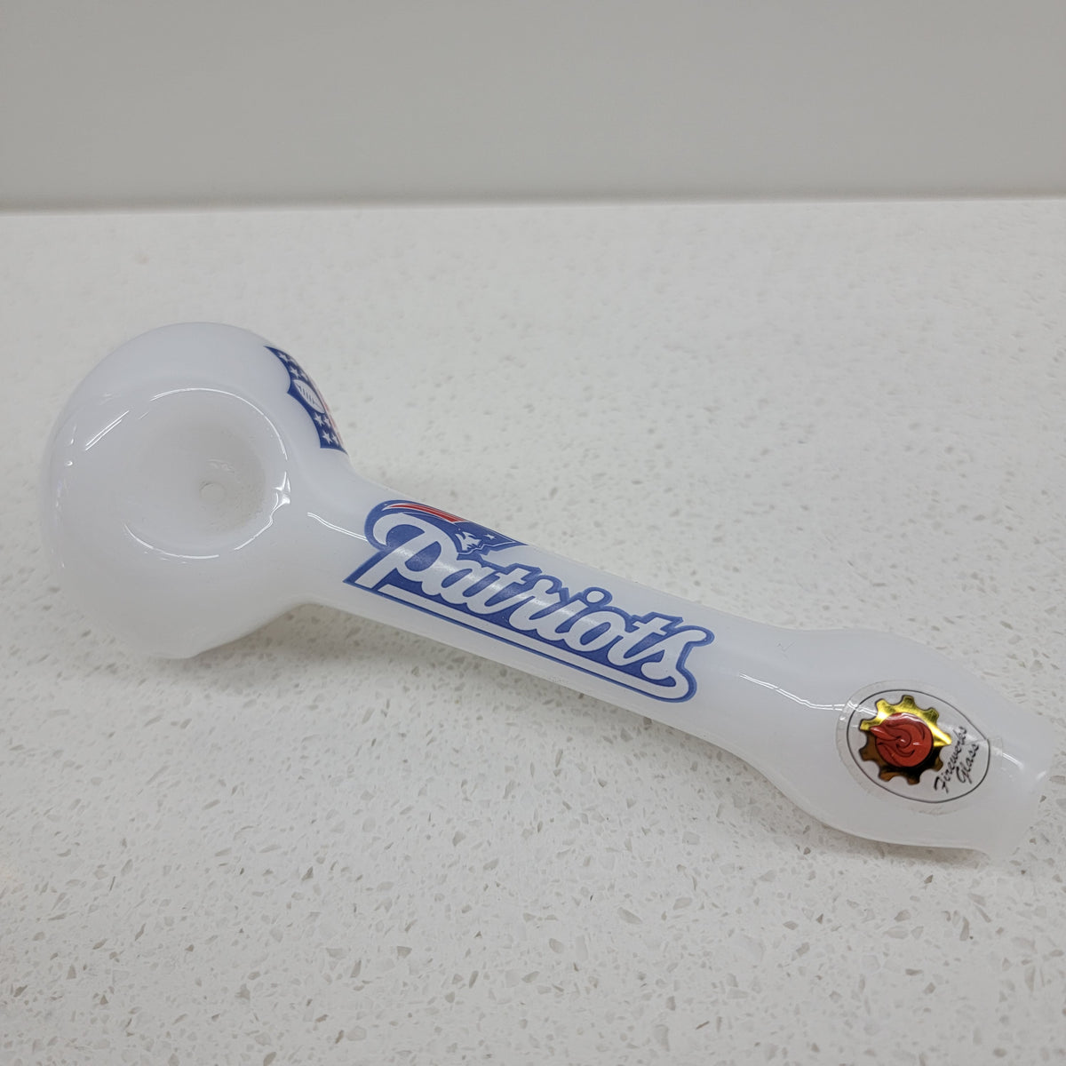 New England Patriot Hand Pipe- White