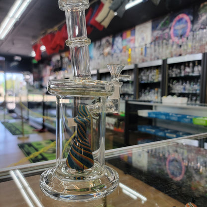 Striped perk mini bong